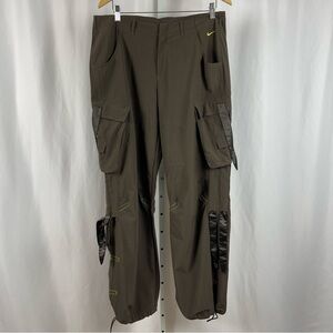 Nike Y2K Large Embroidered Cargo Baggy Oversized Loose Artsy Hippie Boho Pants